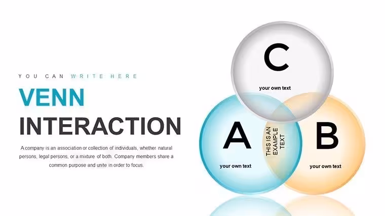 Graphic Venn PowerPoint Charts Template: Visualize Connections Effortlessly