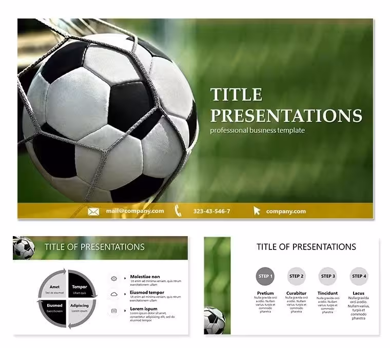 Ball into the Goal PowerPoint templates