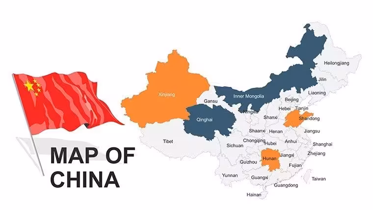 Editable China PowerPoint Maps: Charting Pathways to Progress