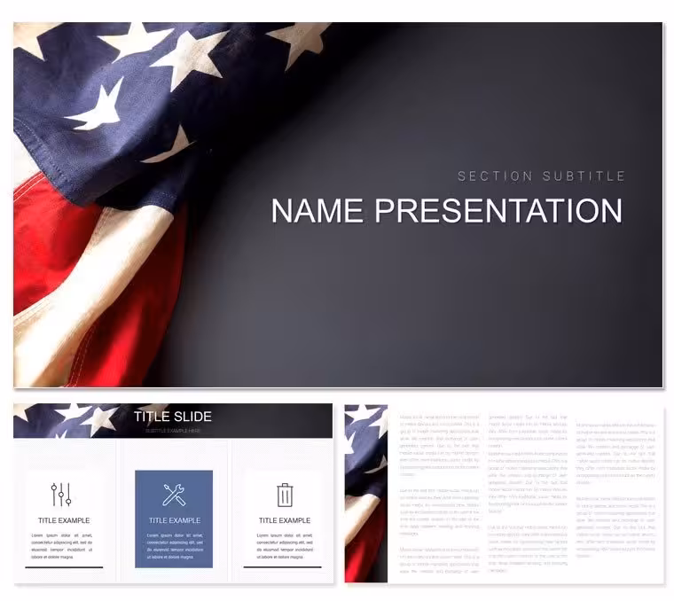 Flag of USA PowerPoint Template: Wave High Your Patriotic Visions