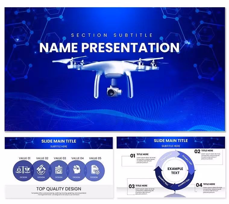 Flying Drone Keynote Template: Soar Above the Ordinary