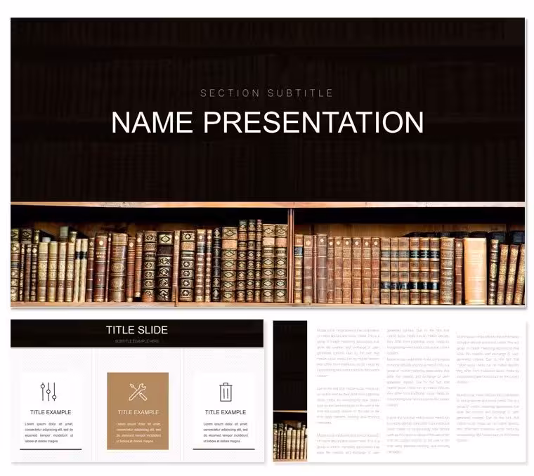 Books Library PowerPoint Presentation Template