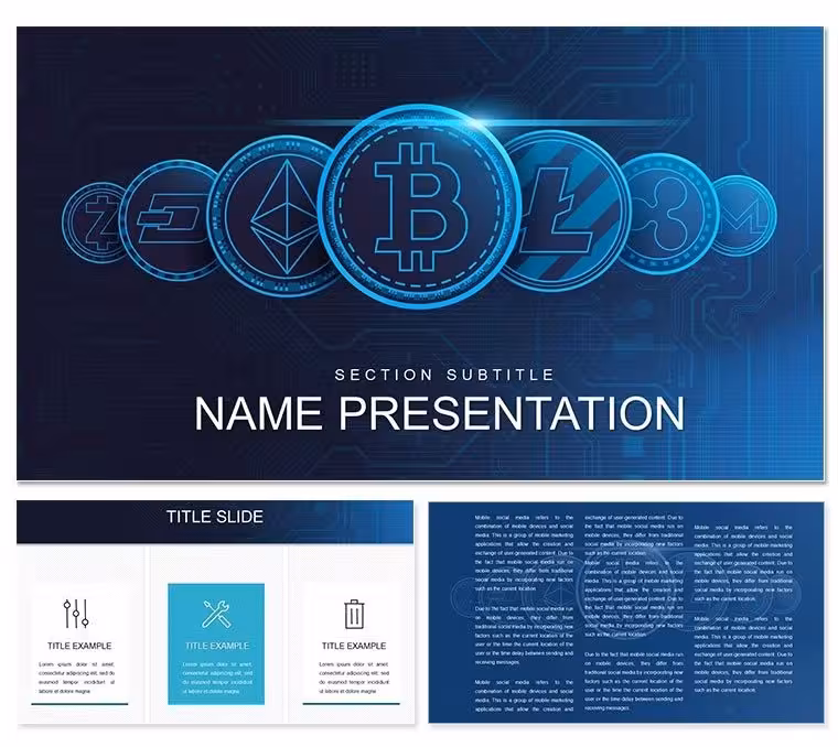 Cryptocurrency Stocks PowerPoint template
