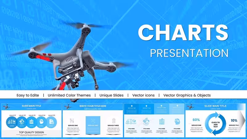 Drone Commercial PowerPoint Charts - 59 Editable Slides for Industry Pros