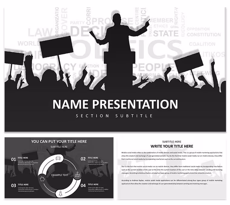 Public Speaking and Debate PowerPoint Template: Ignite Your Rhetorical Power