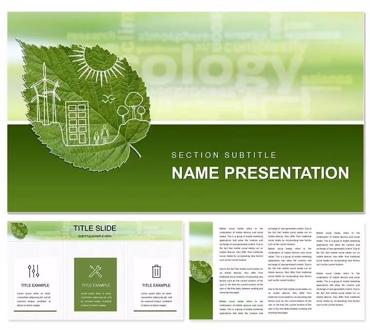 Ecology Types of Ecosystem PowerPoint Template: Mapping Nature's Balance