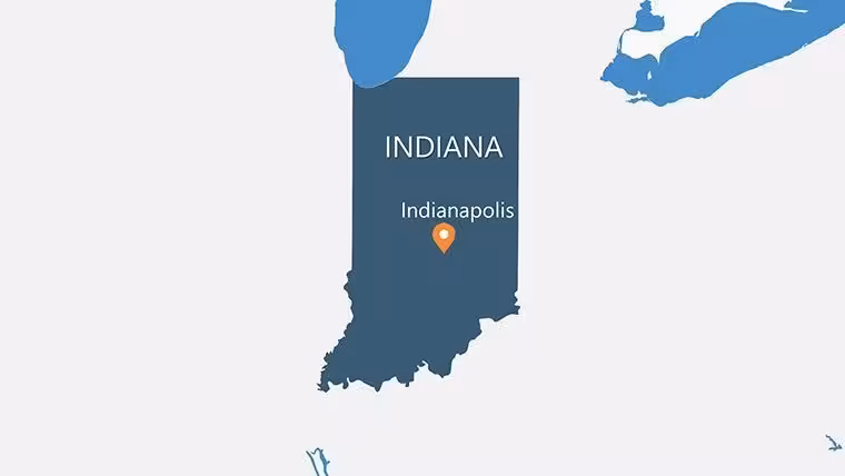Indiana with Counties Keynote Maps: Elevate Your Regional Presentations