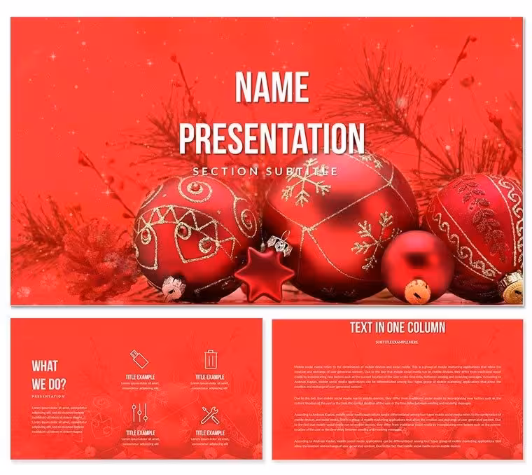 Free Christmas Ornaments PowerPoint Template