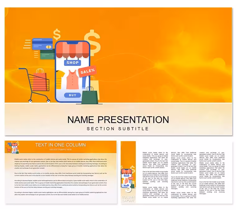 E-commerce Sale PowerPoint Template: Presentation