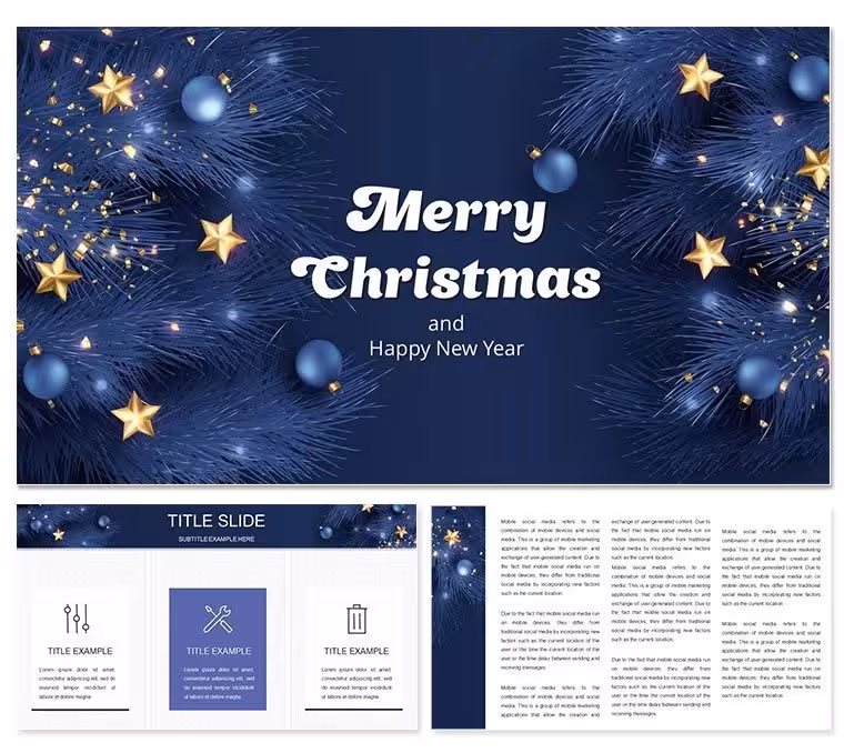New Year Greetings to Partners PowerPoint Template