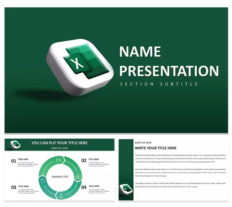 Excel Financial Growth Analysis PowerPoint Template
