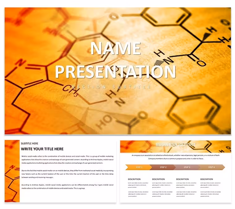 Chemical Structure PowerPoint Template: Reacting with Relevance