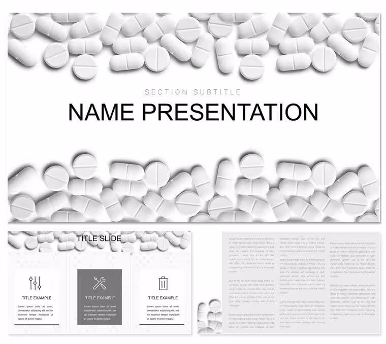 Pills Pharmacy PowerPoint Template: Dispense Knowledge with Precision