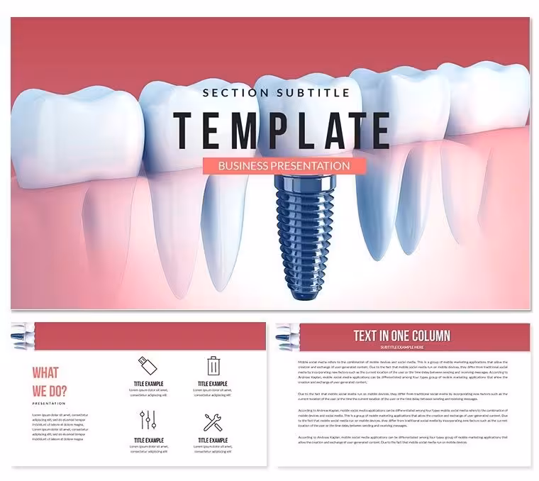 Dental Implant Cost PowerPoint template