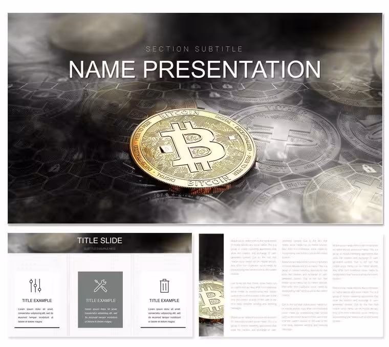 Coinbase Cryptocurrency Bitcoin PowerPoint Template