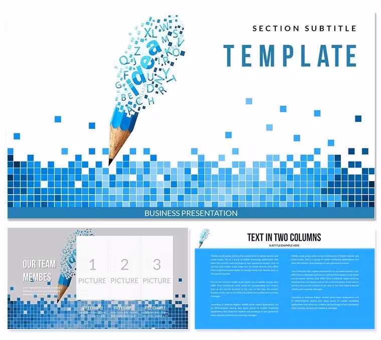 Pen Ideas PowerPoint templates Presentation