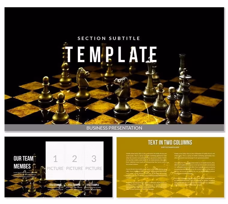 Chess Tournament PowerPoint template