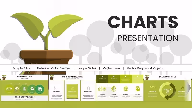 Building a Greener Tomorrow: Eco-Friendly Growth with Sustainable Future PowerPoint Charts