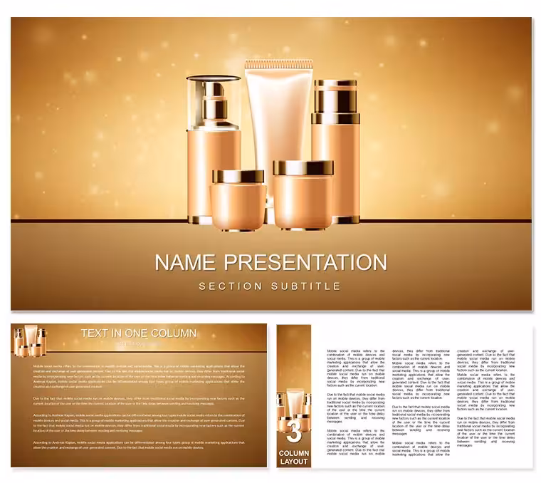 Perfumes and Cosmetics PowerPoint template