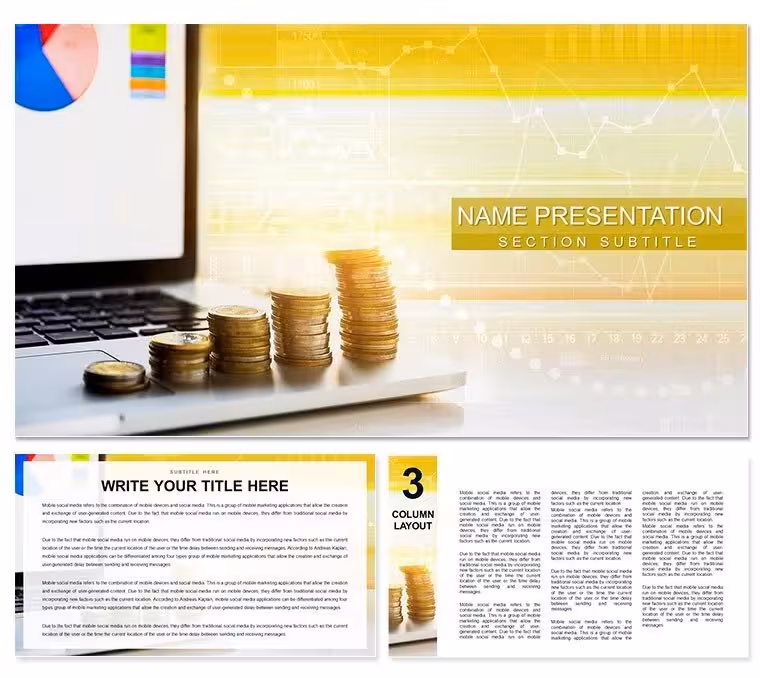 Online Business to Make Money PowerPoint Template, PPT