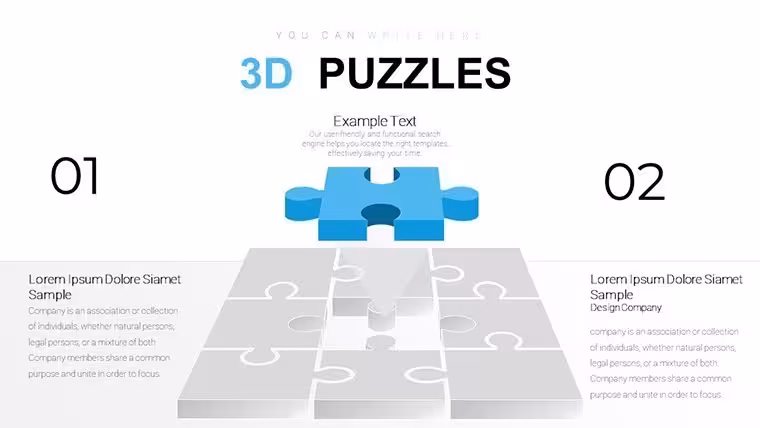 3D Puzzles Keynote Charts - Fully Editable | ImagineLayout
