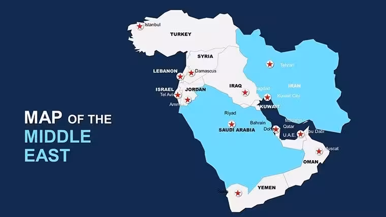 Middle East Editable PowerPoint maps - Slide13