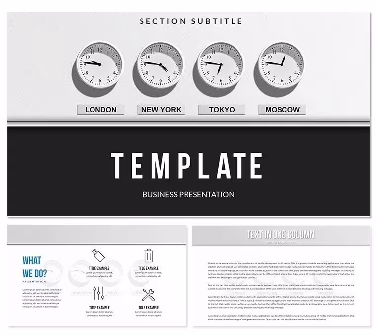 International Stock Market Hours PowerPoint templates