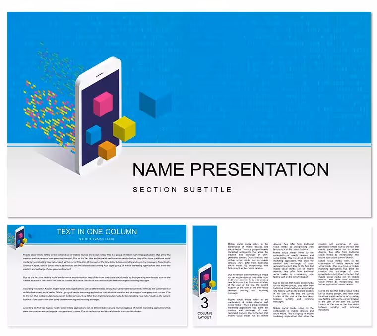 Mobile App Development PowerPoint Template for Stunning Presentations