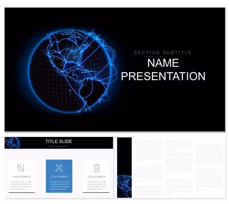 Global Network PowerPoint Template: Connect Worldwide
