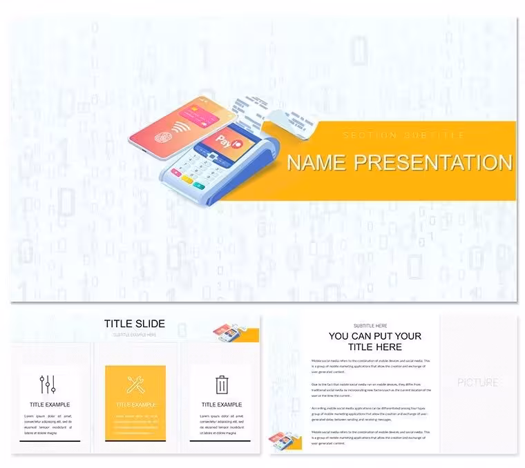 POS Terminal Online Payments and Credit Card PowerPoint Template