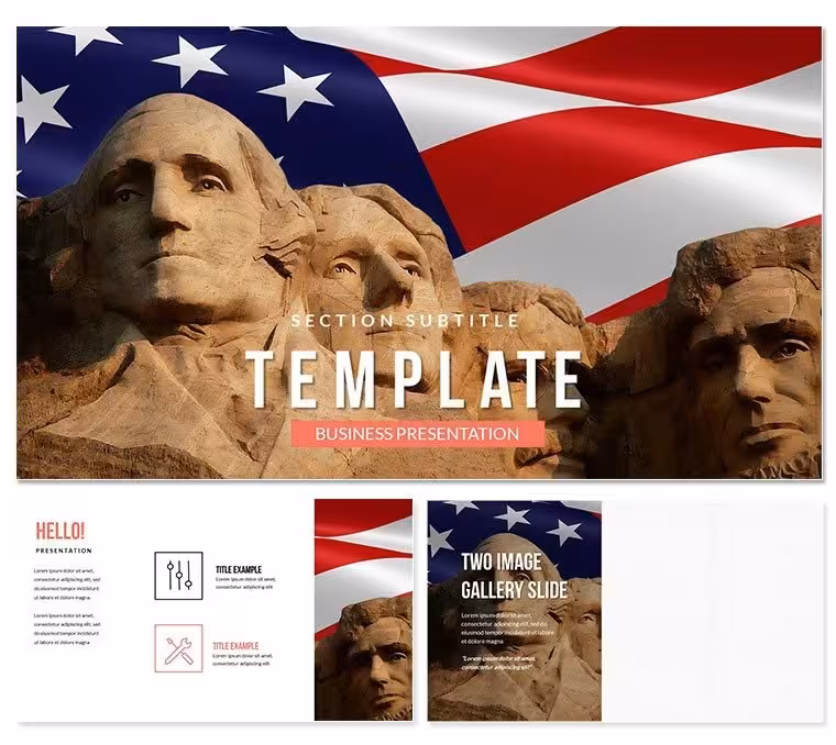 States of USA PowerPoint templates Presentation