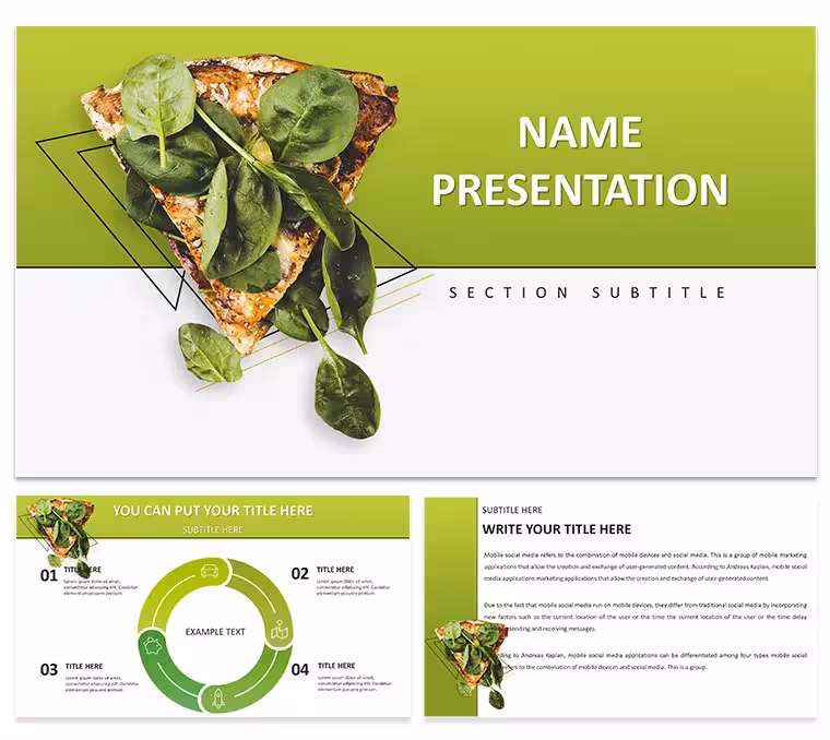 Vegetarian Pizza PowerPoint Template