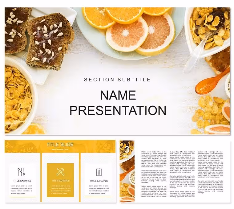 Easy Healthy Dinner Ideas PowerPoint template