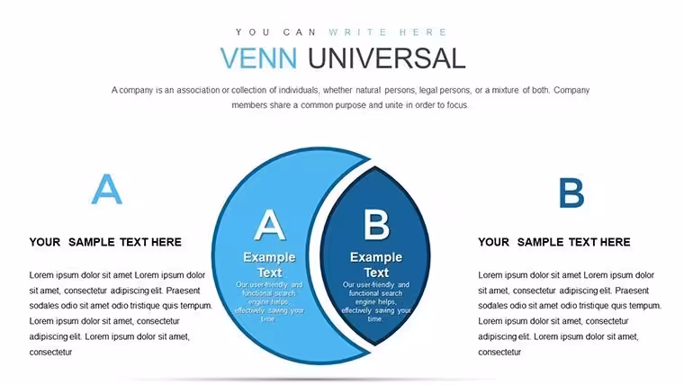 Universal Venn Keynote Charts Template - 39 Editable Slides