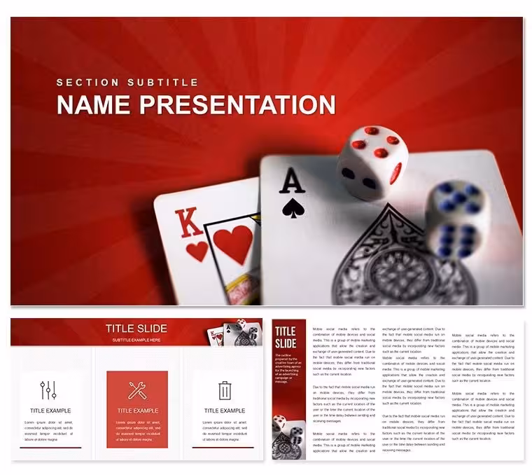 Casino Dice PowerPoint Template