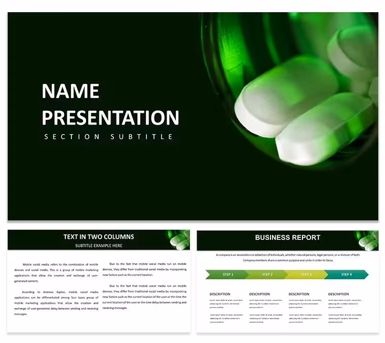 Pharmaceutical Industry PowerPoint Presentation Template with Diagrams