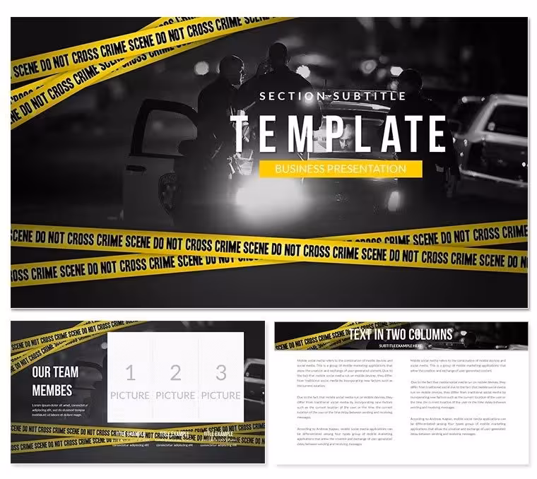 Criminal Activities Police PowerPoint template