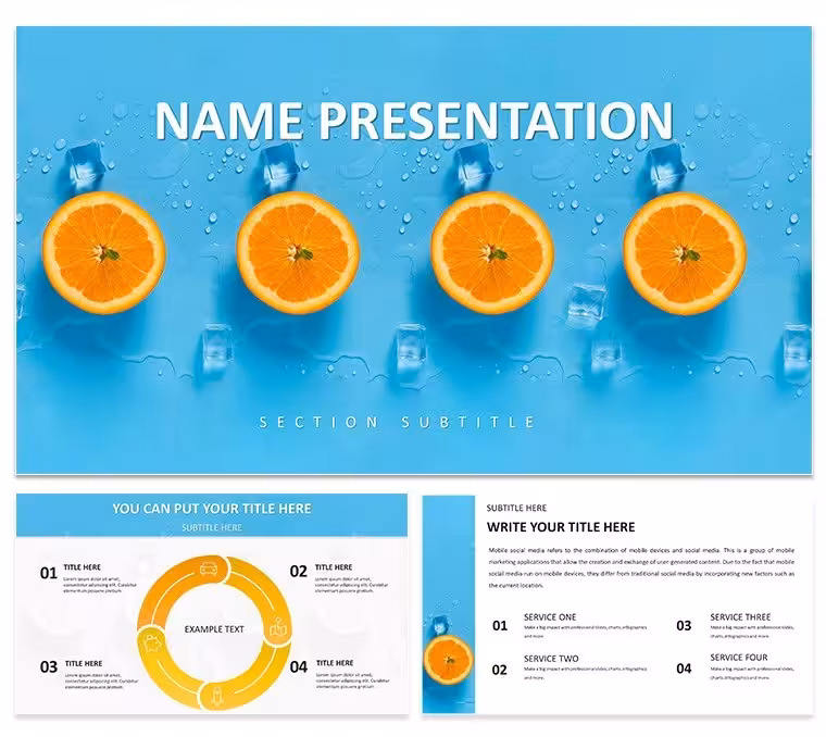 Tropical Breeze PowerPoint Template: Ride the Wave of Engaging Slides