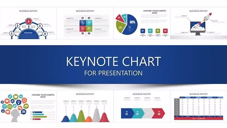 Business Startup Keynote Charts: 30 Editable Slides