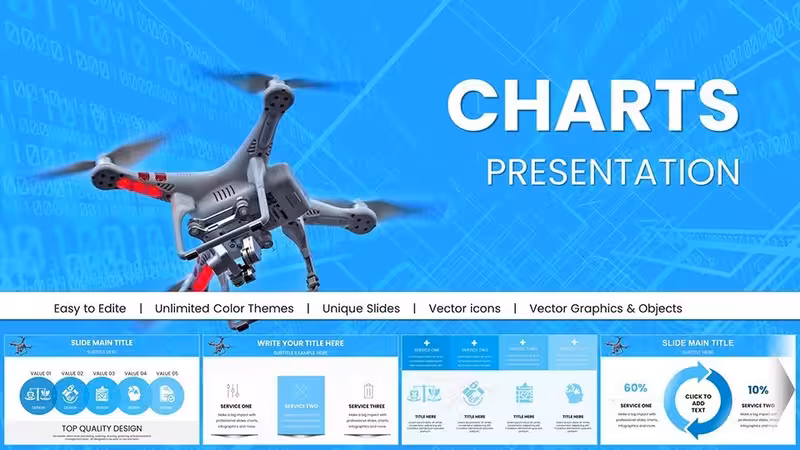 Drone Commercial Keynote Charts for Presentation