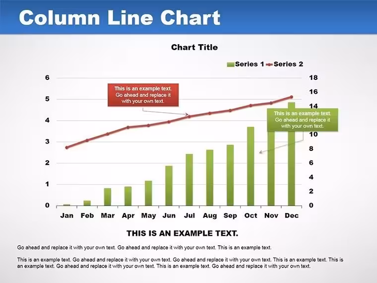 Column Line PowerPoint Charts Template Pack