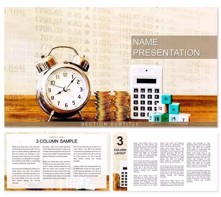 Budget Spreadsheet PowerPoint Template Presentation