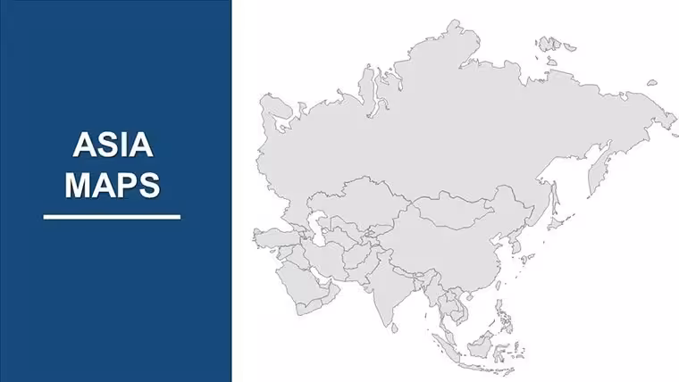 Editable Political Asia Map Keynote Template: Visualize Geopolitical Dynamics