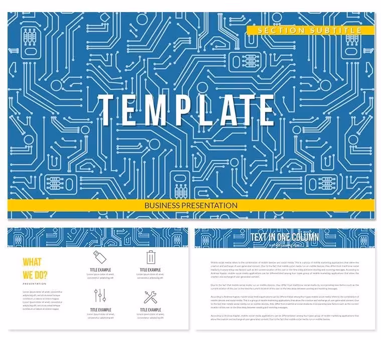 Schema of Radial Electrodes PowerPoint templates
