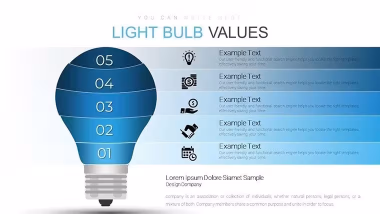 Light Bulb PowerPoint Charts Template: Download Presentation