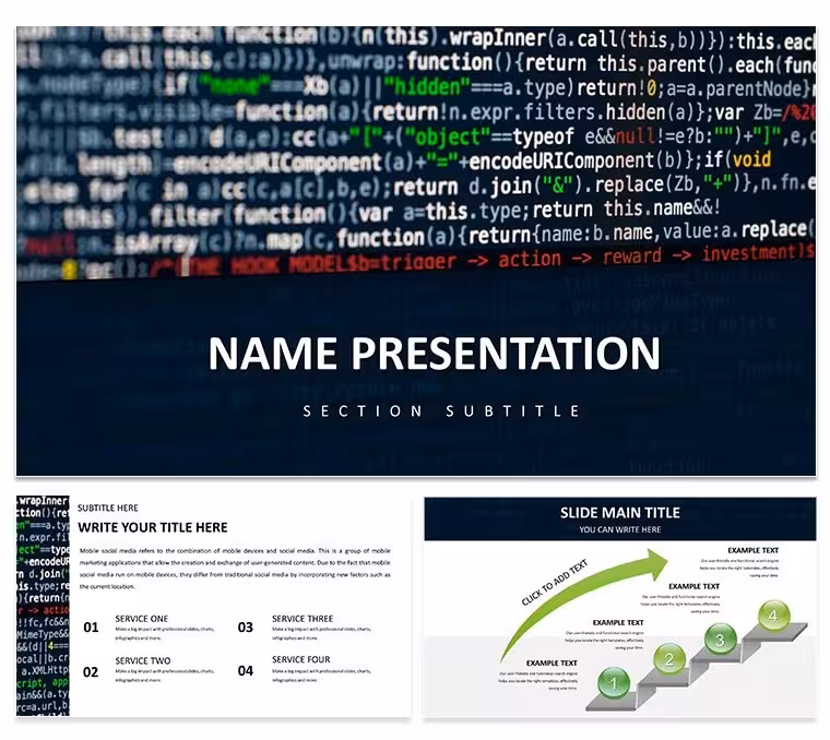 Digital Background: Modern Tech PowerPoint Template