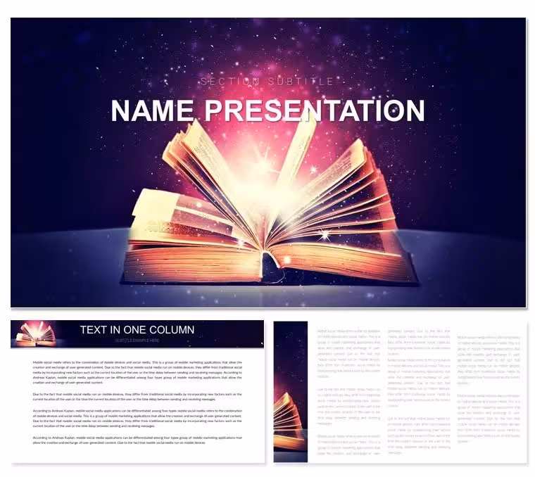 Knowledge Book PowerPoint Presentation Template