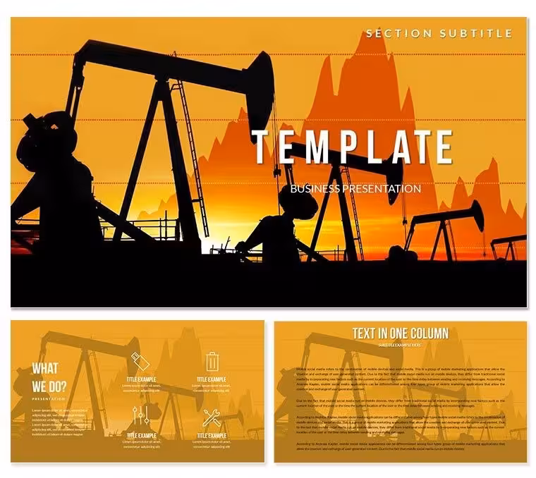 Price of Oil Futures PowerPoint templates