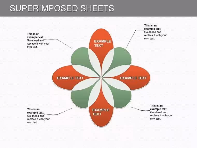 Superimposed Sheets PowerPoint Diagrams Template