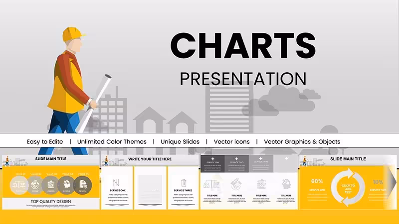 Architectural PowerPoint Charts Template - 57 Editable Slides for Designers